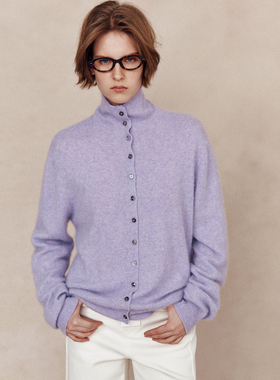 【镇店品质】山羊绒+绵羊毛 通勤百搭高领拉绒拉毛针织打底衫开衫