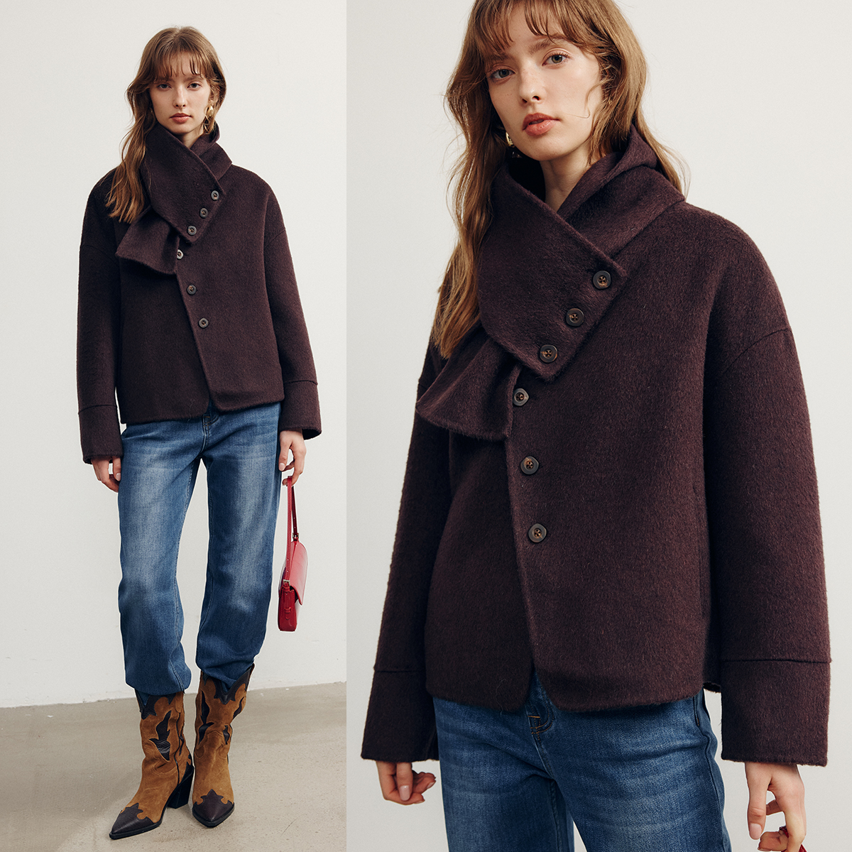 小个子都爱的双面毛呢外套