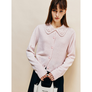 马海毛 羊毛 法式 复古娃娃领泡泡袖 上衣 针织开衫 VINTAGE孤品