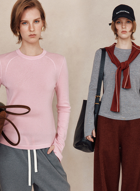 【1OO%美丽诺羊毛】80支18针 户外轻运动瑜伽款针织打底衫上衣