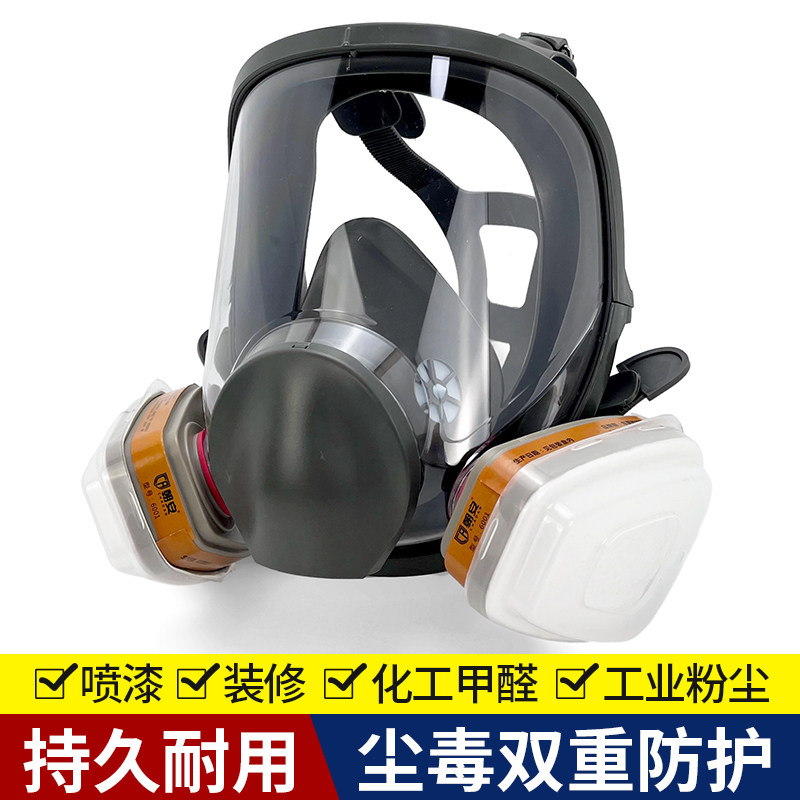 朝安6800防毒面具喷漆专用防化工农药打磨粉尘防甲醛工业气体全面