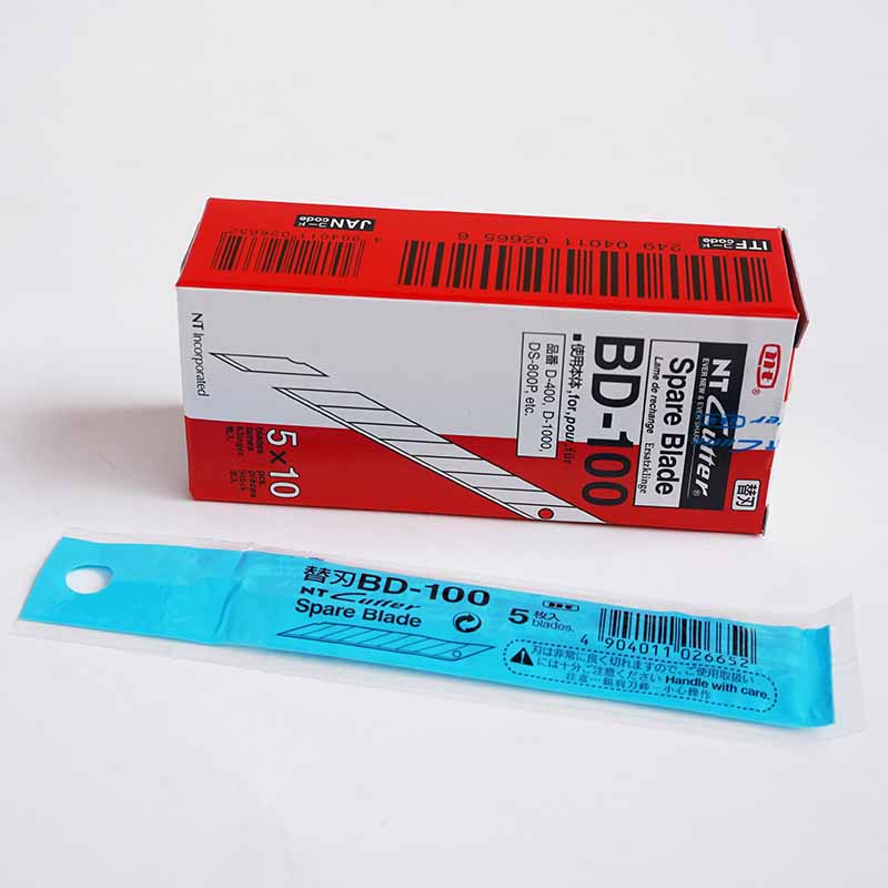 日本NT CUTTER进口BD-100小美工刀片30度尖角裁纸贴膜刀片9mm雕刻