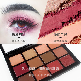 202512色焦点眼影盘大地色哑光防水不脱妆玫瑰 人鱼姬眼影 日落