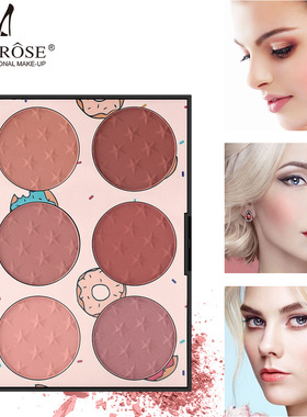 2025Miss Rose 6色腮红胭脂古铜色橘色修容自然 blush Face Blu