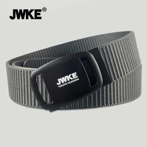 JWKE男士休闲帆布自动扣腰带