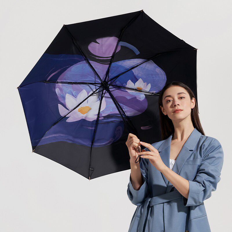 蕉下简缦晴雨两用黑胶防晒伞