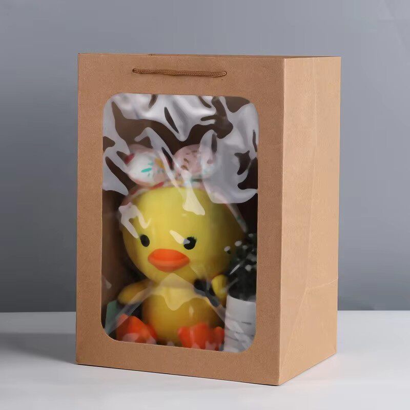 带窗牛皮纸袋礼品展示可见