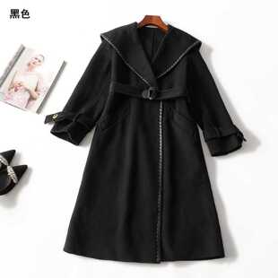 508042 冬长袖加长款双面呢大衣2026新春外贸剪标尾货南油女装品