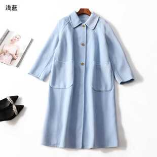 250146 冬长袖加长款双面呢大衣2026新春外贸剪标尾货南油女装品