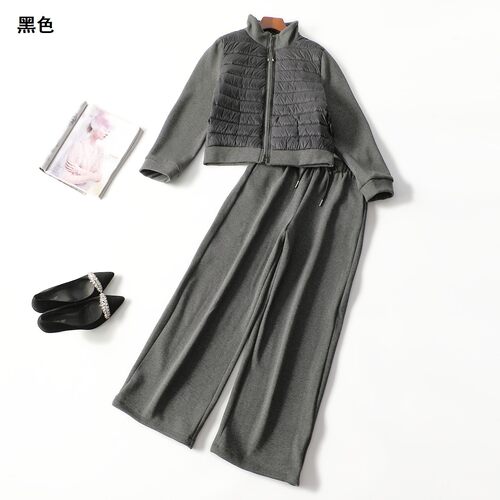 413178 冬长袖长款羽绒服+裤子套装2026新春外贸剪标尾货南油女装