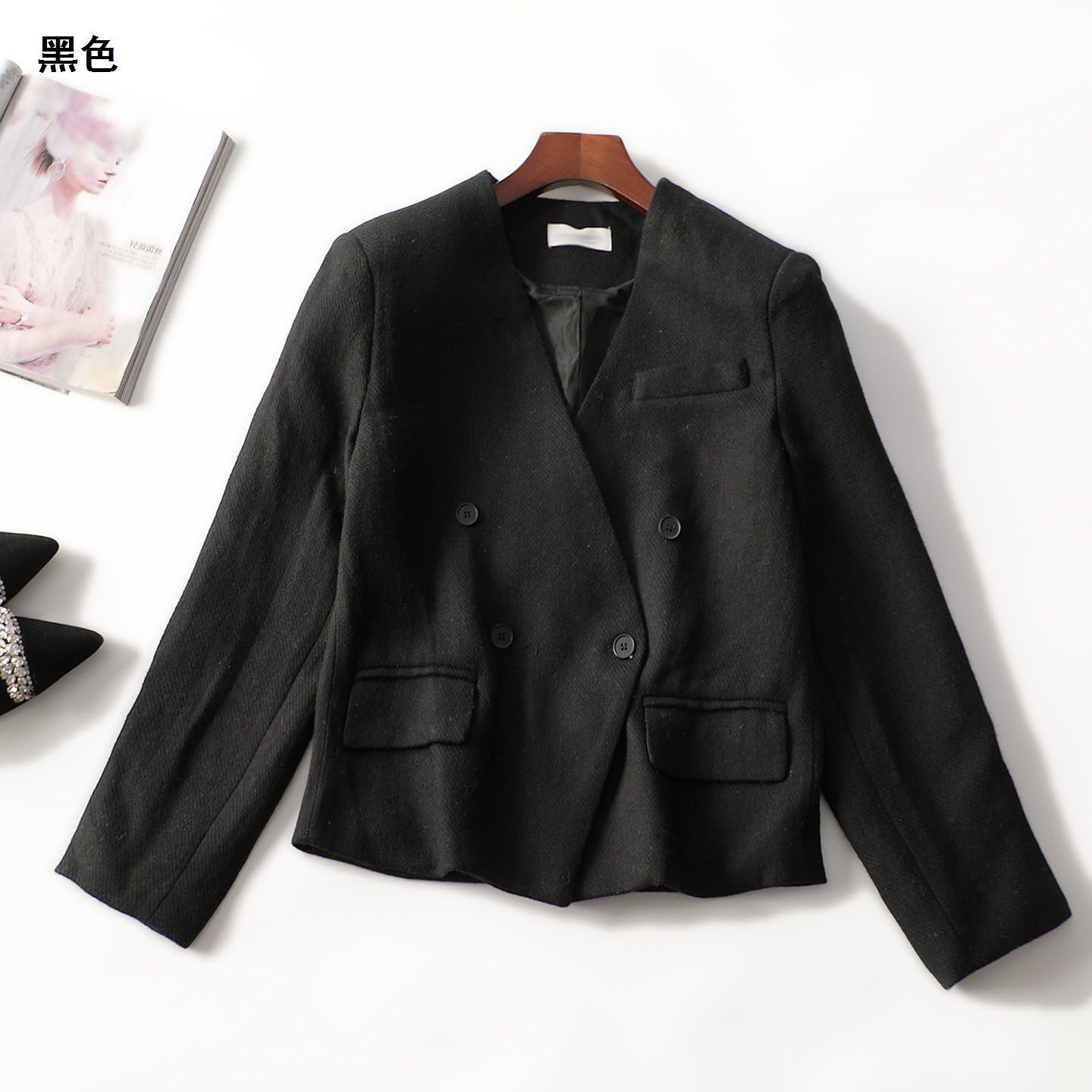 412858 冬长袖中长款外套2026新春外贸剪标尾货南油女装品质女装
