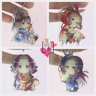 剑三剑网三游戏周边儒风萝莉Q版亚克力钥匙扣纯阳万花唐门明教