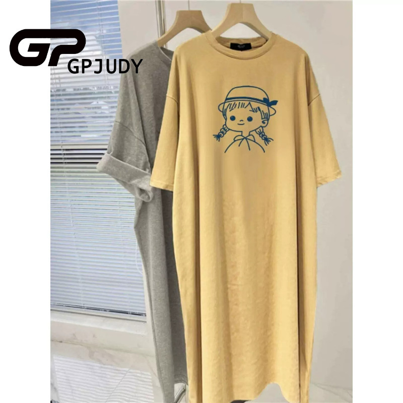 日本GP&JP夏季纯棉休闲t恤连衣裙
