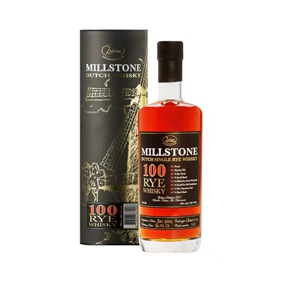 赞德磨石黑麦100威士忌700ml Millstone Zuidam 荷兰单一黑麦洋酒