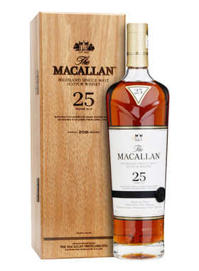 行货麦卡伦25年 Macallan 雪莉桶苏格兰单一麦芽威士忌洋酒700mL