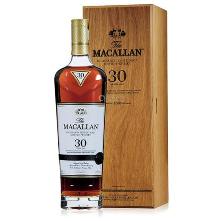 正品行货麦卡伦macallan雪莉桶30年苏格兰whisky单一麦芽威士忌