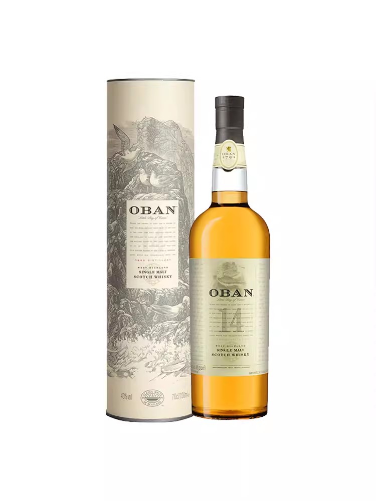 欧本14年 Oban西部高地单一麦芽威士忌系列克里尼利基小猫洋酒-封面