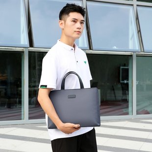 体制内公文包中式立体手提电脑包资料袋男女同款支持定制印刷logo