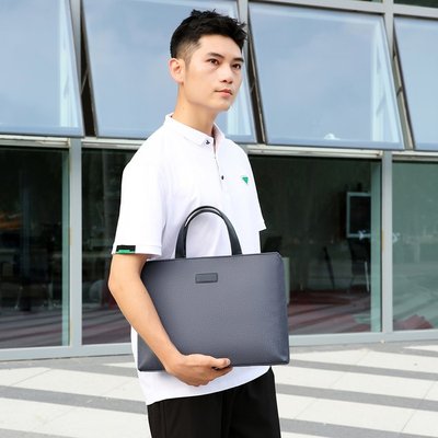 体制内公文包中式立体手提电脑包资料袋男女同款支持定制印刷logo