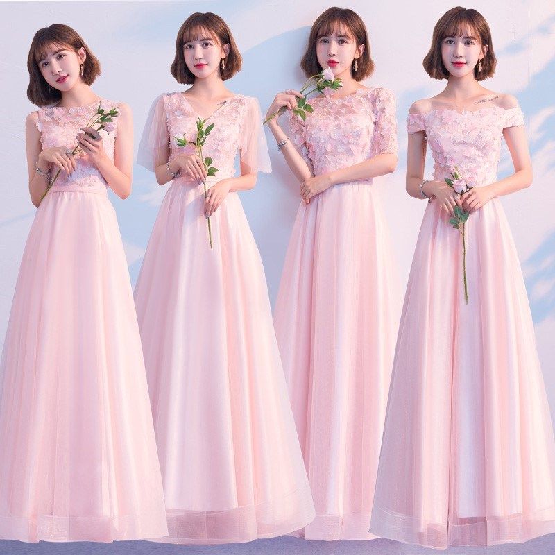 粉色长款伴娘服结婚伴娘礼服女2020新款秋冬装显瘦姐妹团晚礼服裙在类目 女装/女士精品, 婚纱/旗袍/礼服, 礼服/晚装中 - 来自Buy2taobao.com提供专业的淘宝代购服务