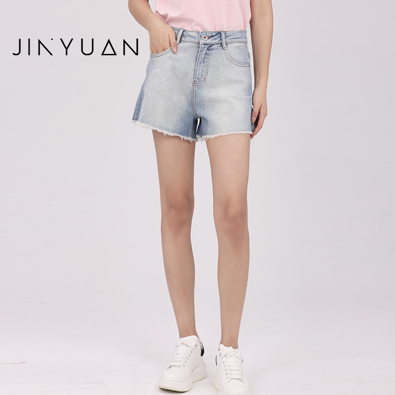 金苑2024年夏季时尚短款牛仔裤