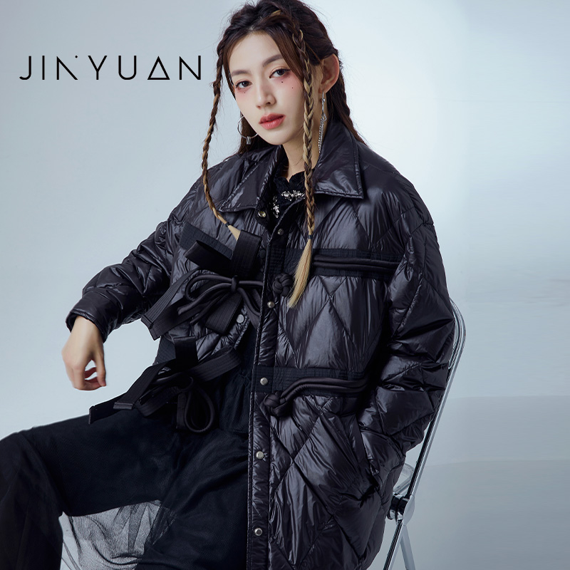 金苑冬季纯色百搭羽绒服女