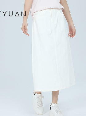 金苑半身裙女2025夏新款小个子学院风高腰工装A字半身裙B252103
