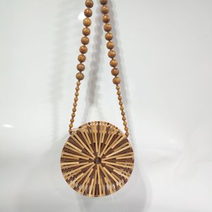 AMELIE竹编包ins同款藤编包女手提包菜篮子镂空沙滩包度假百搭