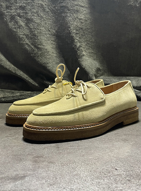 法国小众OLIVIER雅痞男鞋厚底复古乐福鞋 英伦麂皮男士休闲皮鞋