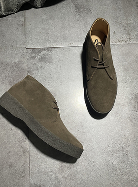 英国复古中帮男鞋Chukka 007同款麂皮翻毛皮马球沙漠鞋靴6480