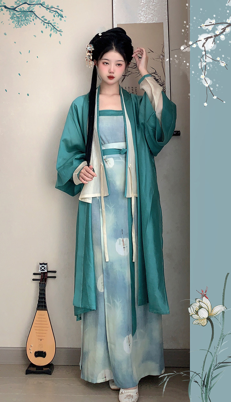 【画扇】柳汀居汉服  长干寺 飞机袖 两片式旋裙  日常汉服秋