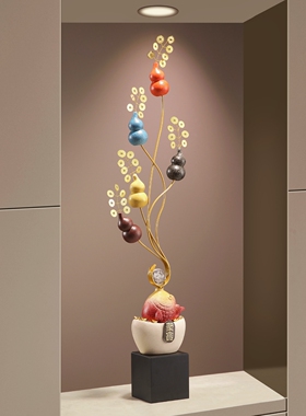 五福临门葫芦入户门玄关摆件