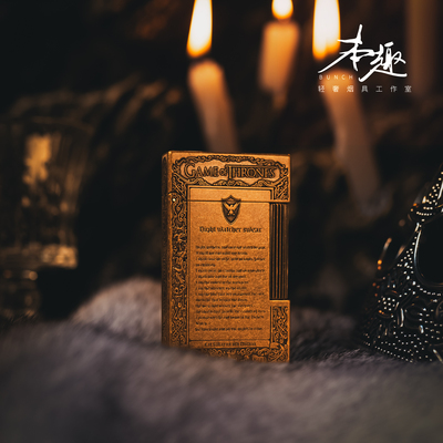 【冰与火之歌】品牌创意朗声按压高档钢音纯铜金属充气侧滑单火