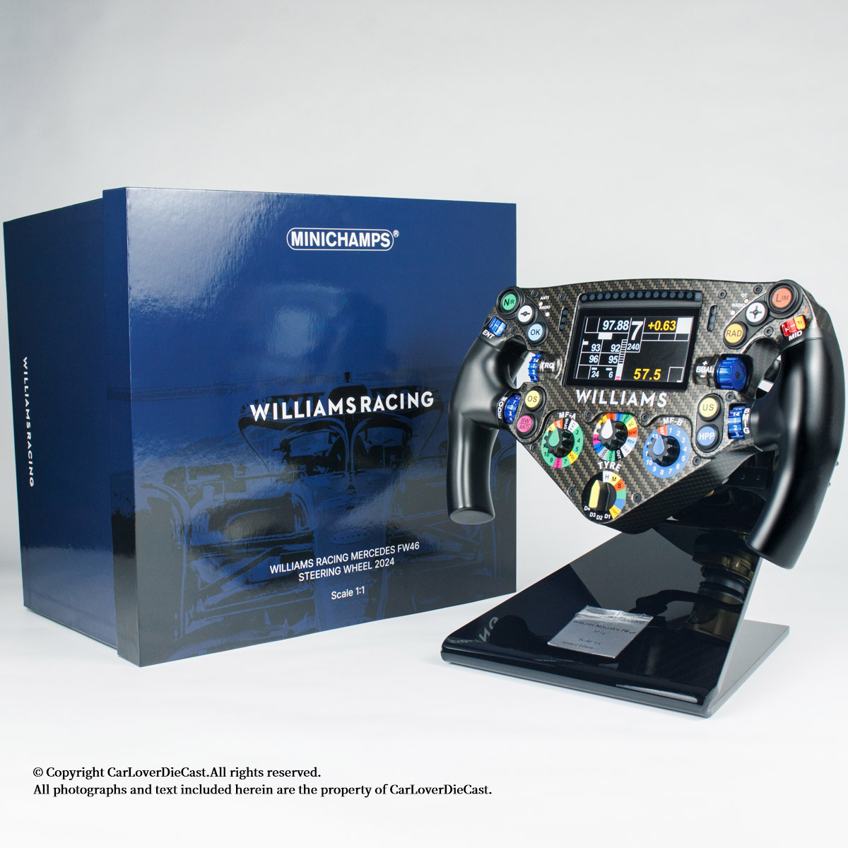 迷你切 1:1 STEERING WHEEL WILLIAMS F1 FW46 – 2024方向盘模型