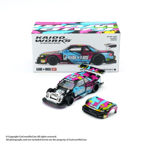 Kaido House×MINIGT 日产 Silvia S13-R Splash V1 合金汽车模型