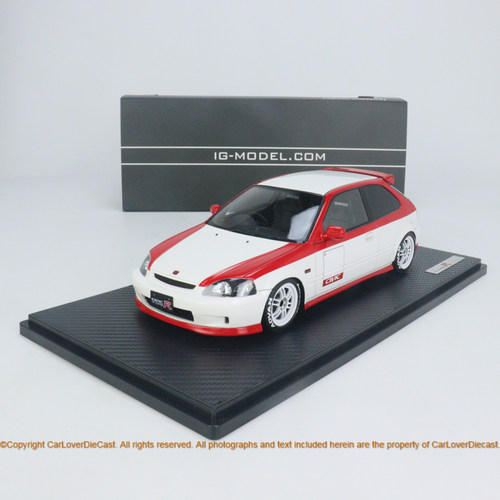 IG 1:18 本田思域Honda Civic EK9 Type R 白红配色 树脂汽车模型