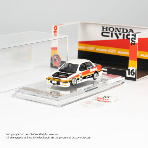 BMC 1:64 本田 Honda Civic EF2 1991 Motul 右肽 合金汽车模型