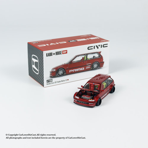 Kaido House×MINIGT 本田 Civic EF Kaido Works V2 汽车模型