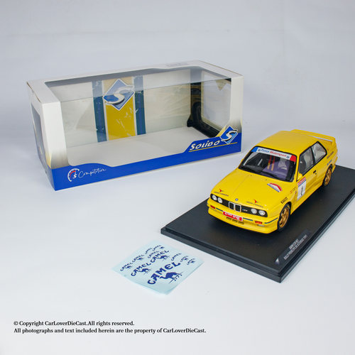 Solido 1:18 宝马 E30 M3 Gr.A 拉力骆驼涂装#1 1992合金汽车模型