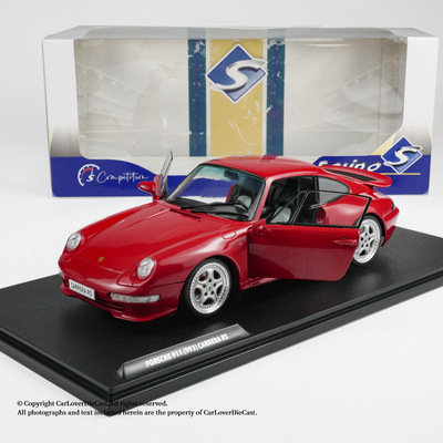 Solido 1:18 保时捷 911 993 Carrera RS 印度红1997合金汽车模型