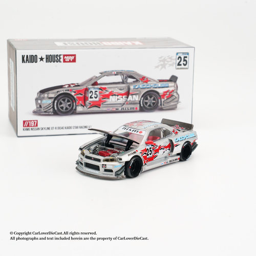 Kaido House×MINIGT 日产 R34 GT-R Star Racing V1 合金车模型