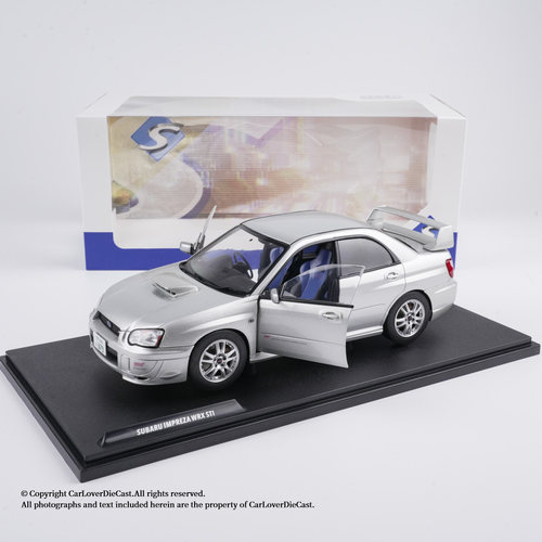 Solido 1:18 斯巴鲁 Impreza WRX STI 2003 金属银 合金汽车模型