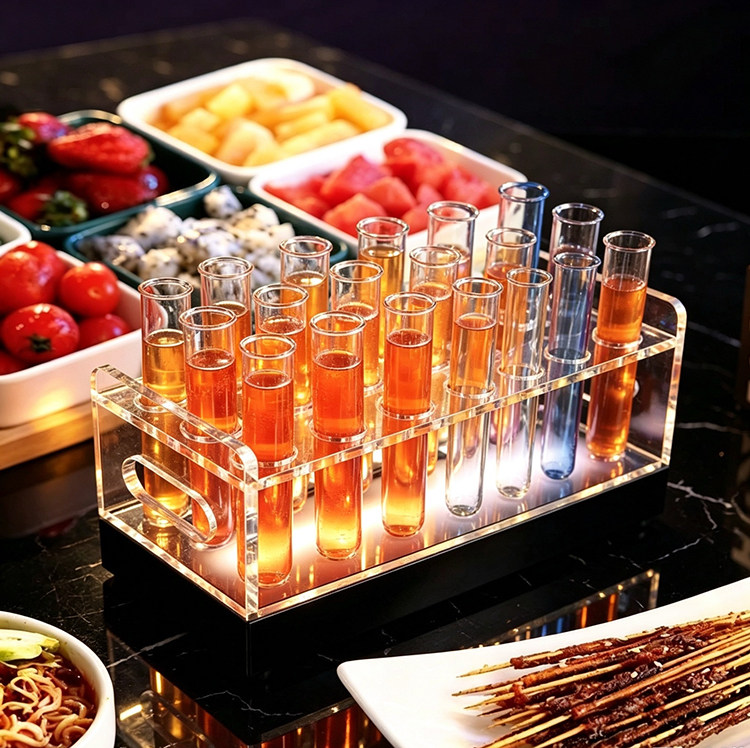 亚克力酒吧塑料试管杯架KTV鸡尾酒杯调酒架PC管子试管架香槟杯具