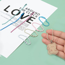 手作diy 滴胶挂牌钥匙扣烤漆彩色小珠链配件链条挂链卡牌咕卡串链