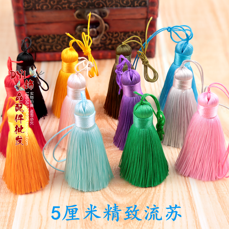 diy冰丝中国结短款小流苏包邮