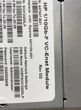 原装HP BLc 10Gb VC Enet 447047-B21 447103-001 刀片交换机现货