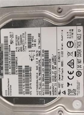 HP 818365-B21 819078-001 2T 2TB SAS 12Gb 3.5 Gen9 Gen10 硬盘
