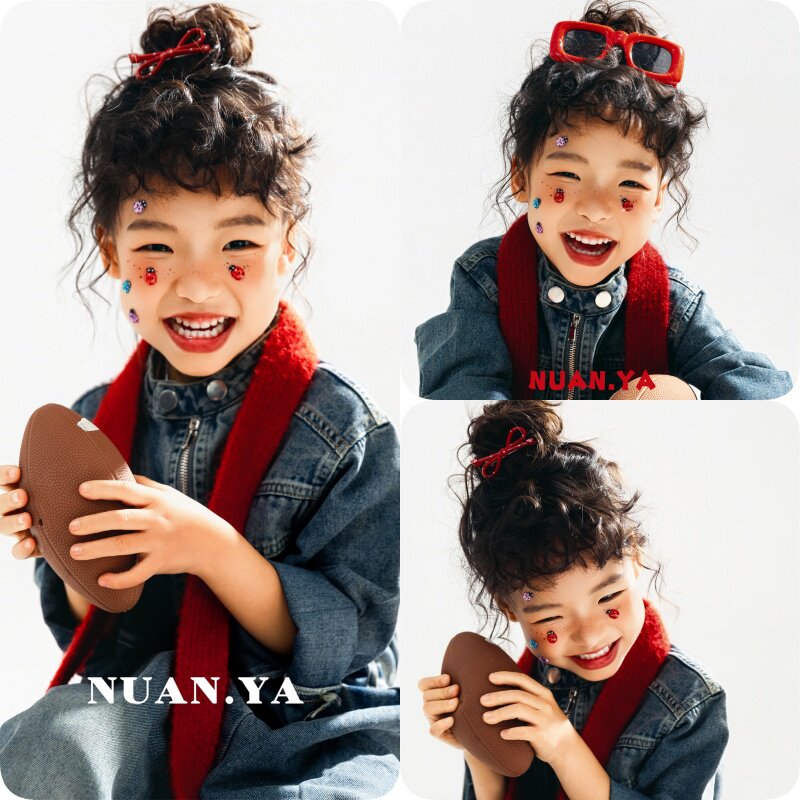 儿童摄影牛仔服26新款潮童照相衣图片