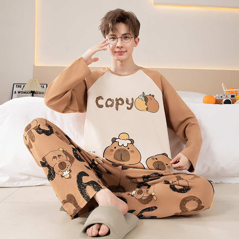 睡衣男童青少年卡巴12纯棉15岁13卡通14男孩16初中生2025新款春秋