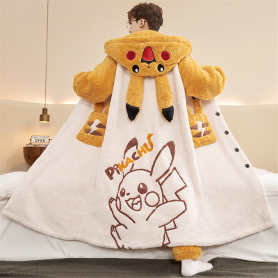 男童冬季珊瑚绒睡衣加厚卡通青少年12睡袍初中生大童15岁2025新款